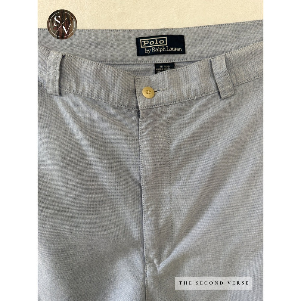 Polo Ralph Lauren Light Blue Philip Mens Pant 38X30 Button Front Pants - Picture 4 of 8